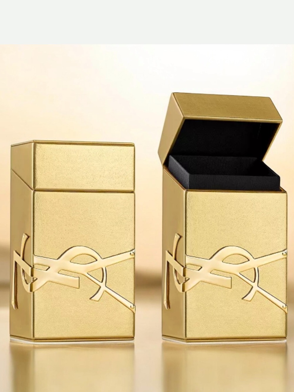 Yves Saint Laurent Gold Makeup Case / Lipstick Holder / box / new beauty